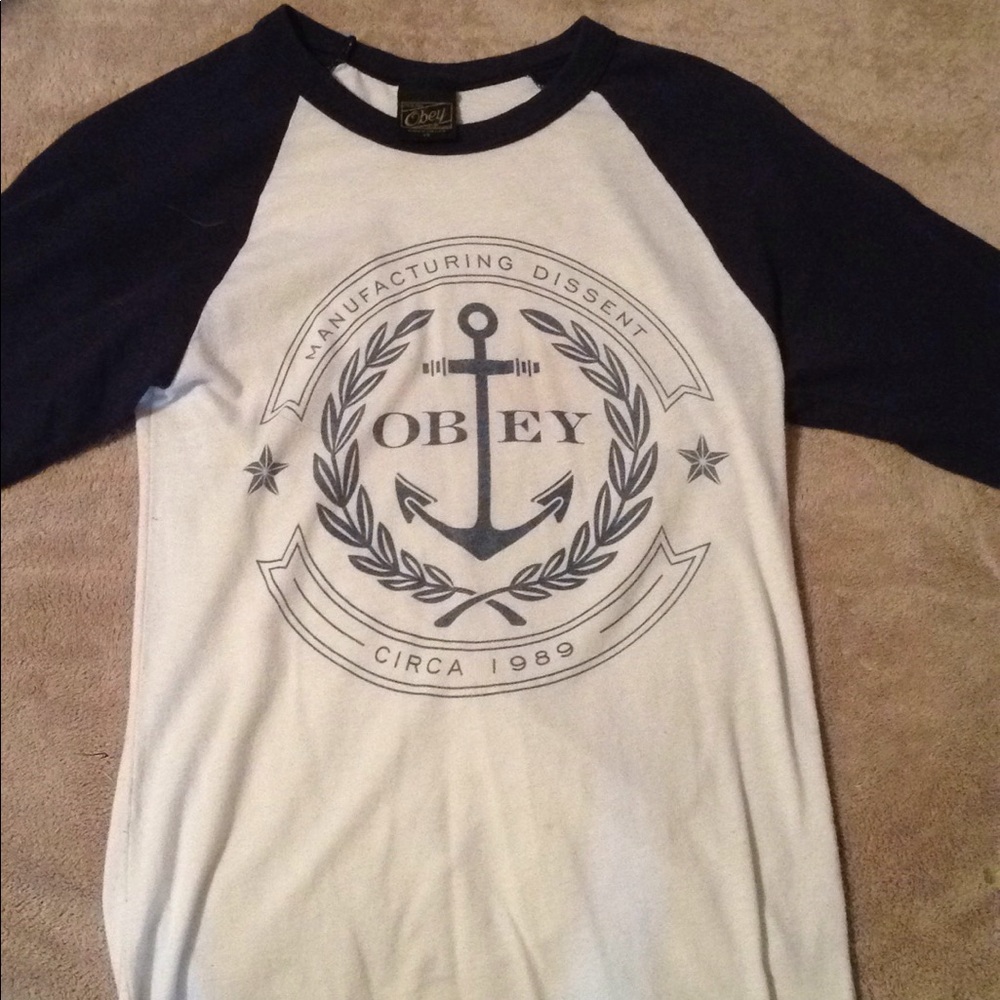 Obey baseball tee